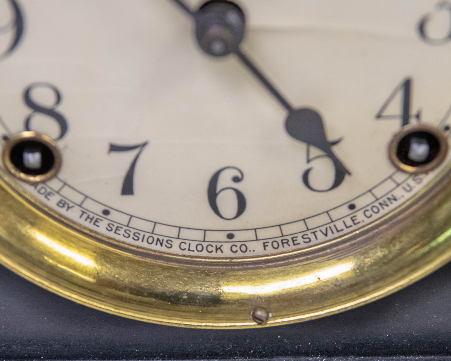 Sessions Melrose 8-Day Antique Neoclassical Desk Clock