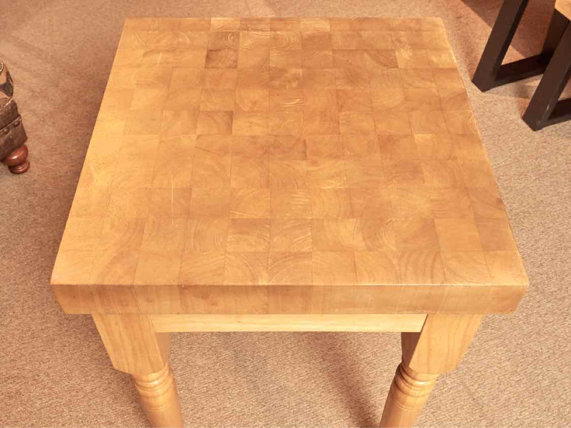 Butcher's Block Island with Maple Turned Legs