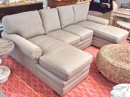 Kincaid 3 Piece Sectional with 2 Chaises in Toasted Oatmeal Upholstery