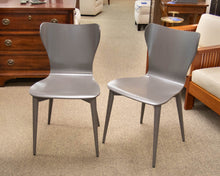Pair of Crate & Barrel  'Brera Grigio' Bentwood Warm Grey Dining Chairs