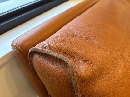 Roche Bobois 'Ascot' Cognac Leather Sofa