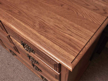 Athens Furniture Oak 8 Drawer Double Dresser