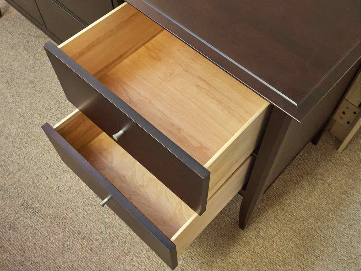 Crate & Barrel Baronet 'Vendome'  Espresso Finish 6 Nickle Knobs Dresser