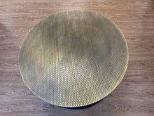 Diamond Engraved Brass Top Cocktail Table