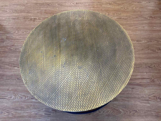 Diamond Engraved Brass Top Cocktail Table