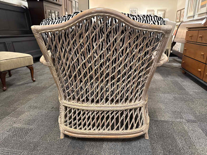Wicker and Bamboo Chaise