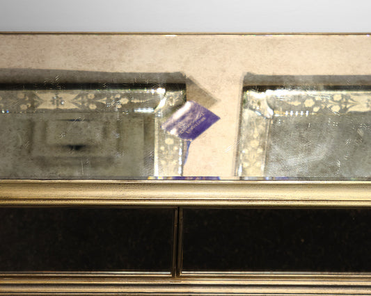 Ethan Allen Vivica Mirrored Sofa Table