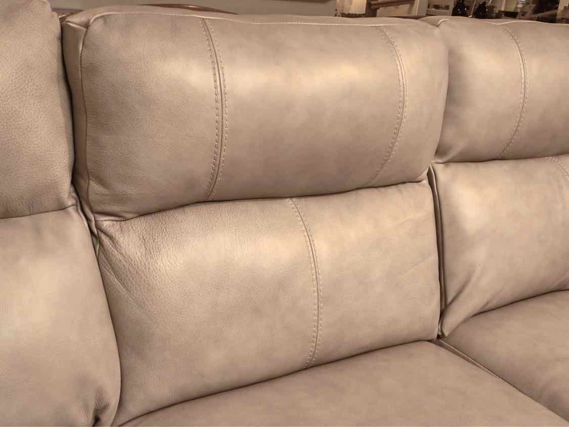 La-Z-Boy 3 Cushion Sofa Taupe  Leather