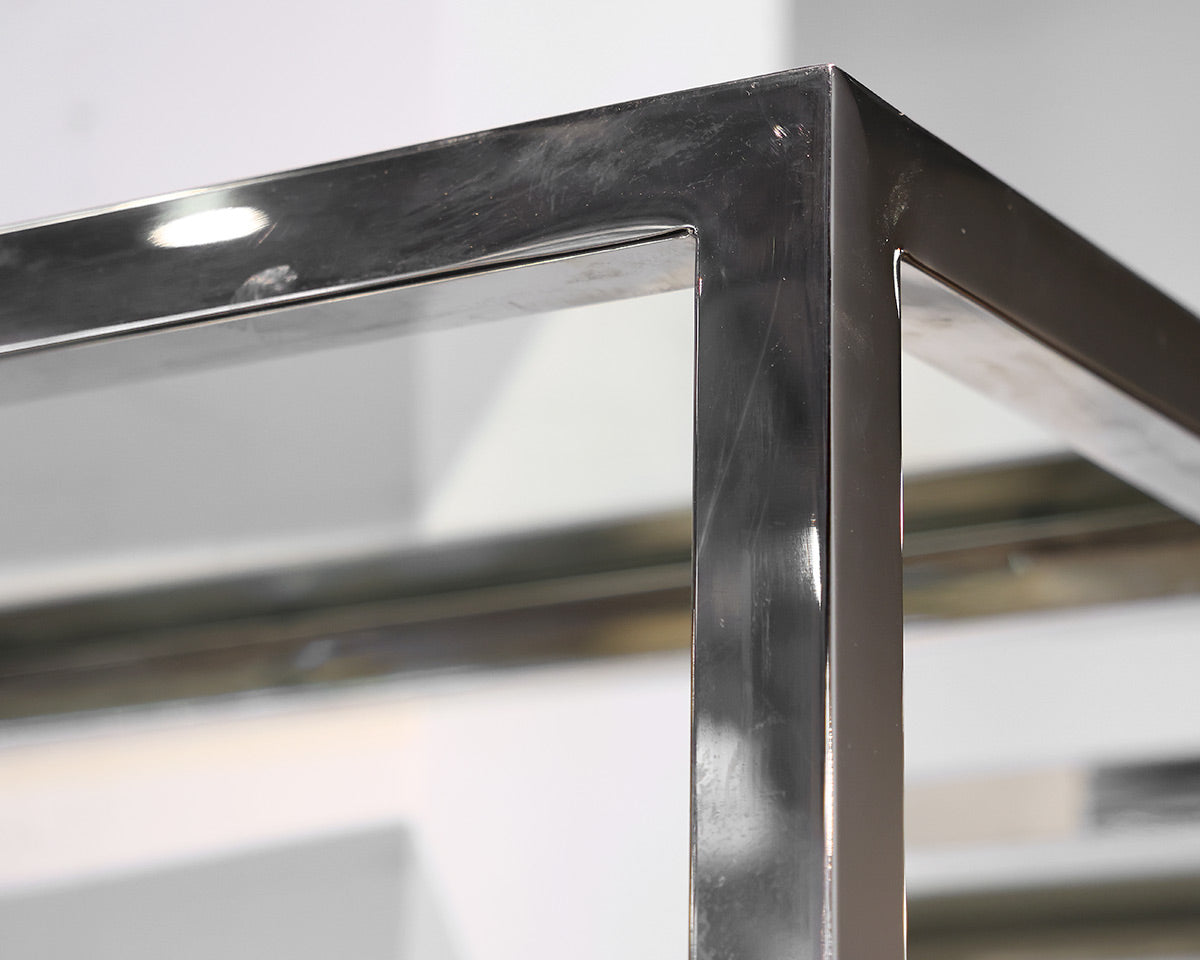 Chrome and Glass Bookcase