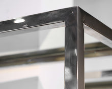 Chrome and Glass Bookcase