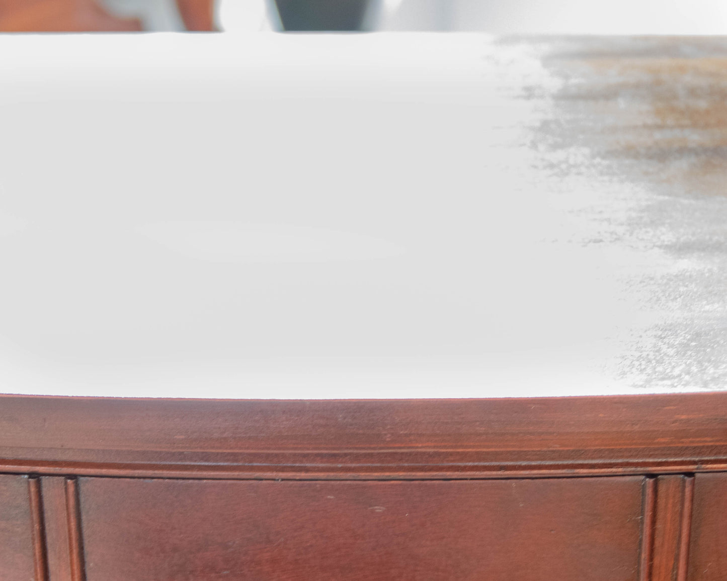 Mahogany 5 Drawer Chest with Fluted Column Sides