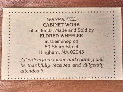 Eldred Wheeler Flat Top Highboy in Tiger Maple