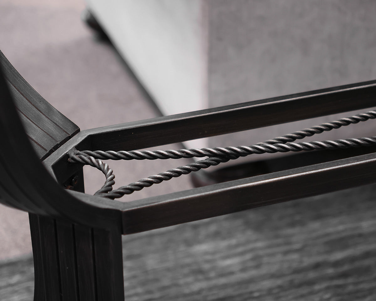 Charcoal and Glass Console