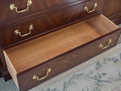 Henkel Harris Banded Mahogany Breakfront