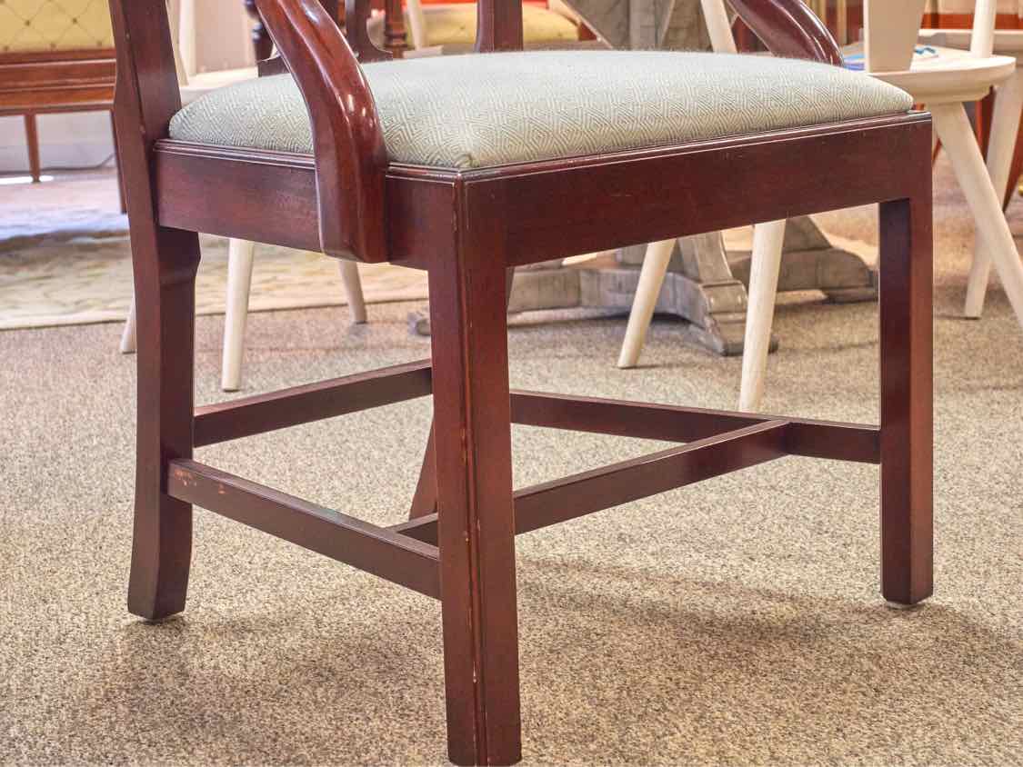 Baker Mahogany Chippendale Revival Arm Chair