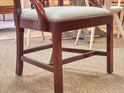 Baker Mahogany Chippendale Revival Arm Chair