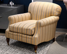 Gold and Black Striped Club Chair