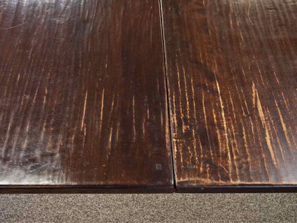 Maple Dining Table with Dark Distressed Finish & (2 )17.5 Leaves