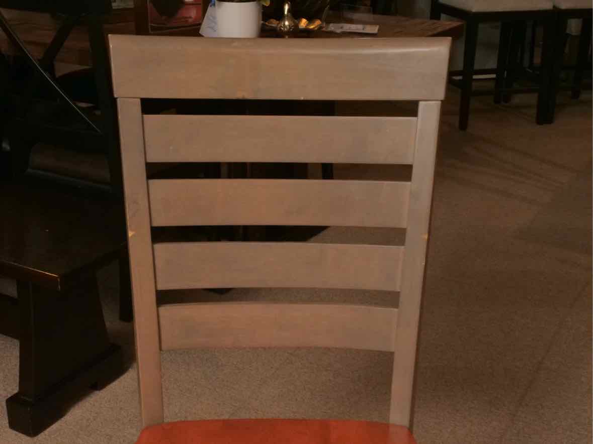 Set of 6 Canadel Slat Back Dining Chairs in Pecan Wash Finish