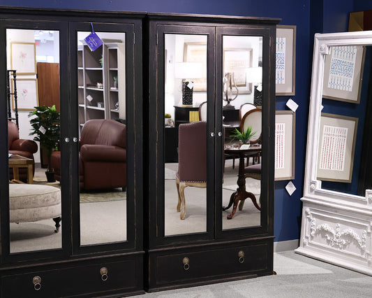 Restoration Hardware Mirrored Armoire