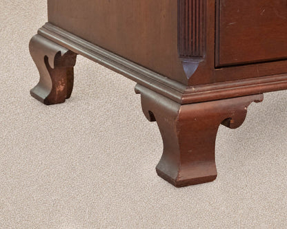 Drexel Solid Mahogany 6 Drawer  Dresser with Brass Chippendale Handles