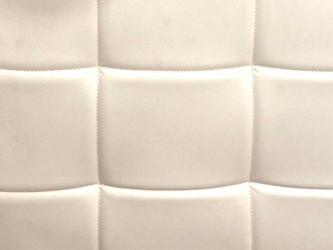 Biscuit  Stiched Upholstered King Bed in Faux Leather