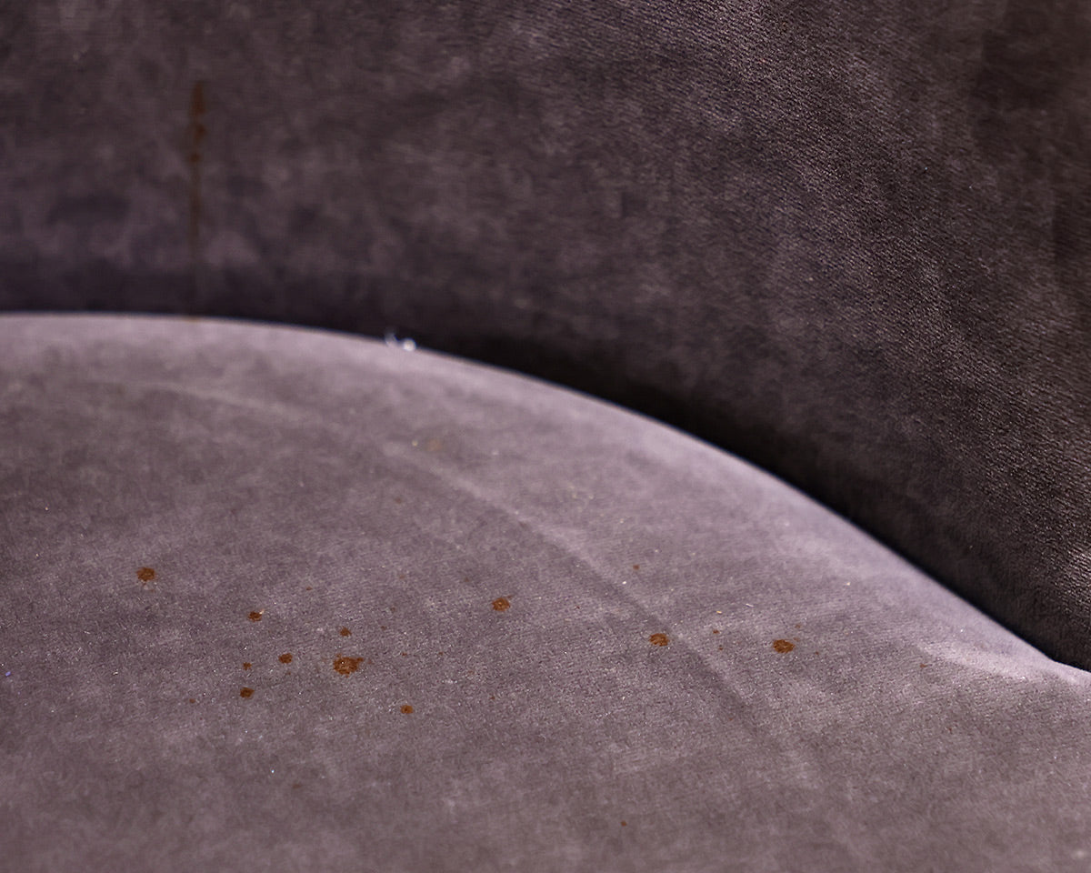 Crate & Barrel Camille Anthracite Velvet Counter Stools