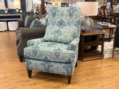 Huntington House Blue and Teal Ikat Chair