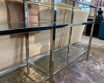Chrome & Glass Console Table