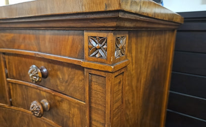 Flame Mahogany Antique Chest