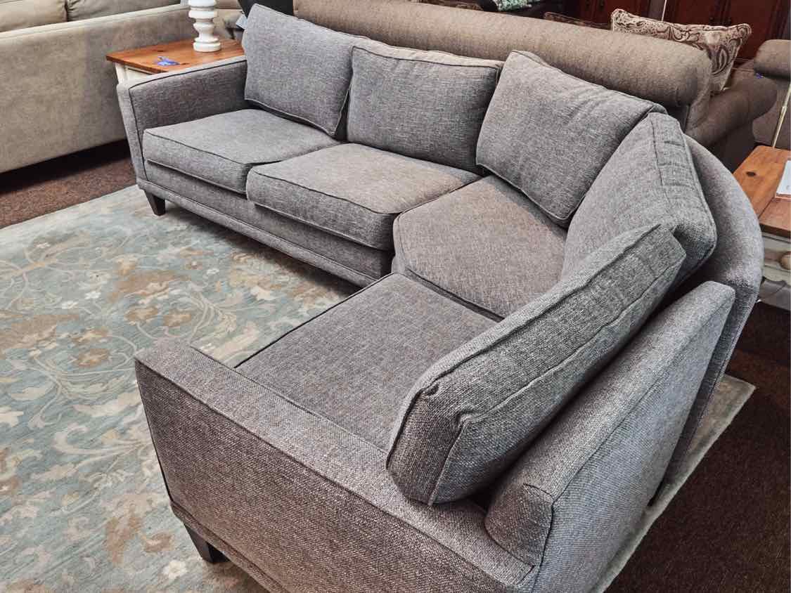 Boston Interiors 3-Piece Curved GreyFlex Upholstered Sectional
