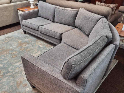 Boston Interiors 3-Piece Curved GreyFlex Upholstered Sectional