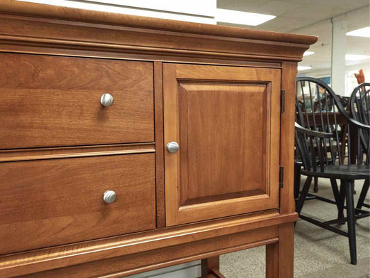 Thomasville Server in Cherry with Brushed Nickel Pulls