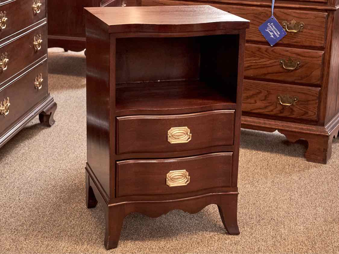 Continental Furniture Solid Mahogany 2 Drawer Nightstand