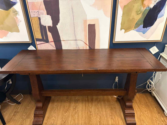 Fremarc Distressed Console with Trestle Base