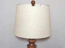 'Kerala' Cast Resin Turned Table Lamp With Linen Shade