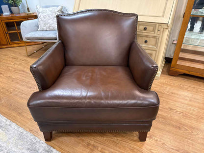 Chocolate Leather Arm Chair