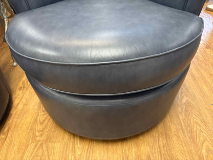 Room & Board Pair of 'Otis' Leather Swivel Chairs
