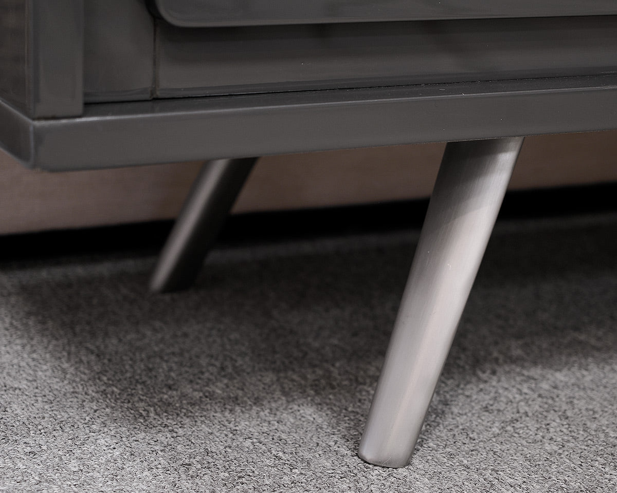 Gray Lacquer MCM Console