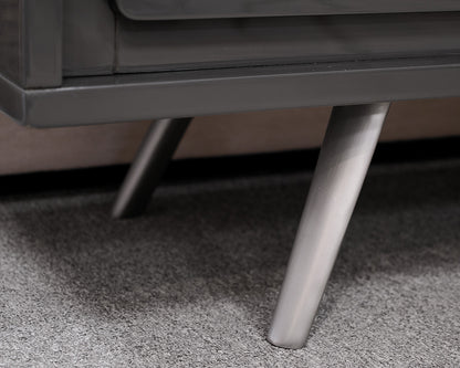 Gray Lacquer MCM Console