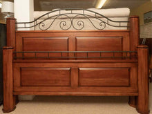 Bob Timberlake Cherry With Black Finish Metal Scroll Accent King Bed