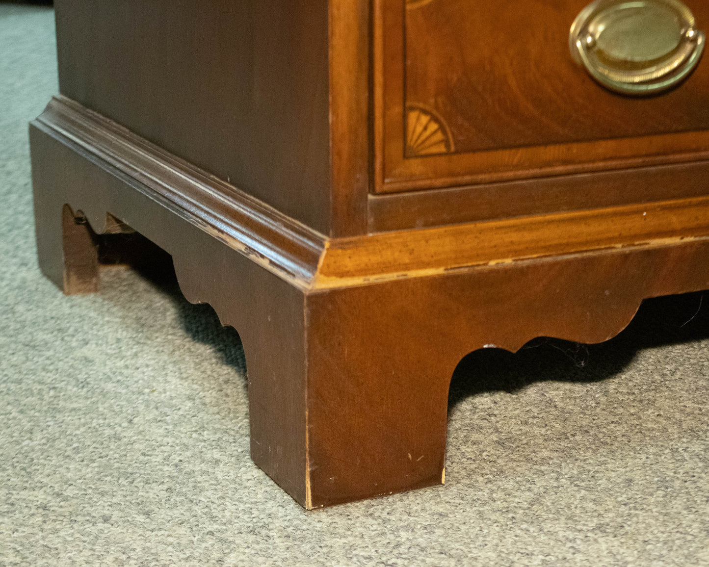 Inlaid Mahogany Drop Front Secretary Desk