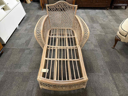 Wicker and Bamboo Chaise