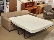 Ethan Allen Bennett Track Arm Modern Queen Sleeper in Autumn Tone Tweed