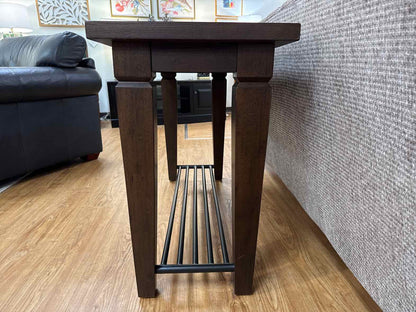 Espresso Console with Gallery Shelf