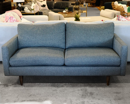 Two Cushion Grey/ Blue  Sofa
