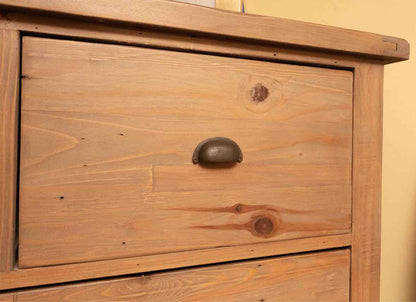 Four Hands Reclaimed Wood 5 Drawer Chest in Sundried Wheat Finish