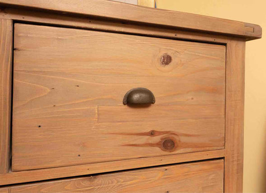 Four Hands Reclaimed Wood 5 Drawer Chest in Sundried Wheat Finish