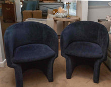 Pair of Nuevo 'Susie' Sapphire Navy Upholstered Chairs