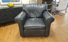 Klausner Charcoal Leather Chair